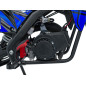 MotoCross pe benzina, motor 49 cmc, 40 km/h, cadru otel, sarcina maxima 60 kg, albastru MotoCross pe benzina, motor 49 cmc, 40 km/h, cadru otel, sarcina maxima 60 kg, albastru