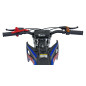 MotoCross pe benzina, motor 49 cmc, 40 km/h, cadru otel, sarcina maxima 60 kg, albastru MotoCross pe benzina, motor 49 cmc, 40 km/h, cadru otel, sarcina maxima 60 kg, albastru
