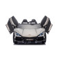 Masinuta electrica Lamborghini, 4x200W, panou audio, pornire lenta, lumini fata spate, 2 scaune cu centura, 132x73x44 cm, gri