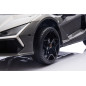 Masinuta electrica Lamborghini, 4x200W, panou audio, pornire lenta, lumini fata spate, 2 scaune cu centura, 132x73x44 cm, gri