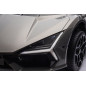 Masinuta electrica Lamborghini, 4x200W, panou audio, pornire lenta, lumini fata spate, 2 scaune cu centura, 132x73x44 cm, gri