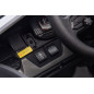 Masinuta electrica Lamborghini, 4x200W, panou audio, pornire lenta, lumini fata spate, 2 scaune cu centura, 132x73x44 cm, gri