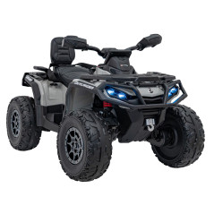 ATV copii, 4 motoare 45W, telecomanda, 3 viteze, panou audio, amortizoare, baterie 12V/14Ah
