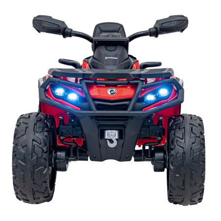 ATV electric copii, 4 motoare, 180W, control parental, 3 viteze, panou audio, faruri LED, roti spuma EVA