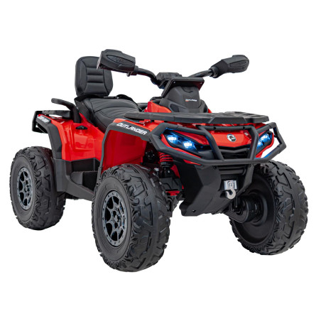 ATV electric copii, 4 motoare, 180W, control parental, 3 viteze, panou audio, faruri LED, roti spuma EVA
