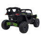 ATV CAN-AM Maverick, 4x200W, baterie 24V5Ah, control parental, panou audio, scaun piele eco, verde