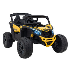 ATV electric 4x200W, 3 viteze, tractiune 2x4/4x4, panou audio, faruri LED, CAN-AM Maverick