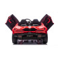 Masinuta electrica Lamborghini, 3 viteze, 200W, maxim 60 kg, roti gonflabile, lumini, AUX, Bluetooth, USB, rosie
