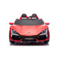 Masinuta electrica Lamborghini, 3 viteze, 200W, maxim 60 kg, roti gonflabile, lumini, AUX, Bluetooth, USB, rosie