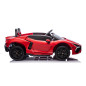 Masinuta electrica Lamborghini, 3 viteze, 200W, maxim 60 kg, roti gonflabile, lumini, AUX, Bluetooth, USB, rosie