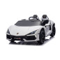 Masinuta electrica Lamborghini Revuelto, 2 locuri, scaun piele, centura de siguranta, lumini, panou audio, 24V/7Ah, alba Masinuta electrica Lamborghini Revuelto, 2 locuri, scaun piele, centura de siguranta, lumini, panou audio, 24V/7Ah, alba
