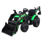 Tractor cu remorca 720-T, 2x45W, baterie, 3 viteze, MP3, AUX, USB, telecomanda, faruri LED, verde