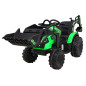 Tractor cu remorca 720-T, 2x45W, baterie, 3 viteze, MP3, AUX, USB, telecomanda, faruri LED, verde