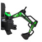 Tractor cu remorca 720-T, 2x45W, baterie, 3 viteze, MP3, AUX, USB, telecomanda, faruri LED, verde