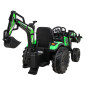 Tractor cu remorca 720-T, 2x45W, baterie, 3 viteze, MP3, AUX, USB, telecomanda, faruri LED, verde