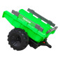 Tractor cu remorca 720-T, 2x45W, baterie, 3 viteze, MP3, AUX, USB, telecomanda, faruri LED, verde