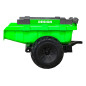 Tractor cu remorca 720-T, 2x45W, baterie, 3 viteze, MP3, AUX, USB, telecomanda, faruri LED, verde
