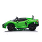 Masinuta electrica pentru copii, Lamborghini, 2 locuri, usi fluture, panou audio, 3 viteze, amortizoare, scaun piele eco, verde