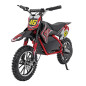 Motocicleta RENEGADE 50R, 500W, 3 viteze, 24 km/h, anvelope pneumatice, cadru metalic, rosu