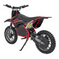 Motocicleta RENEGADE 50R, 500W, 3 viteze, 24 km/h, anvelope pneumatice, cadru metalic, rosu