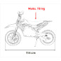 Motocicleta RENEGADE 50R, 500W, 3 viteze, 24 km/h, anvelope pneumatice, cadru metalic, rosu