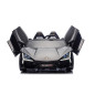 Masinuta electrica, model Lamborghini negru, 2 usi fluture, 3 viteze, lumini LED fata spate, panou audio, maxim 60 kg, 24V/7A