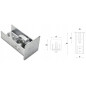 Set 2 carucioare cu 9 role din otel pentru poarta culisanta, accesorii, sina 80x80x5 mm