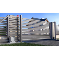Carucior pentru poarta glisanta, 5 role, reglabile pe orizontala si verticala, profil 60x60x3.5 mm, otel galvanizat