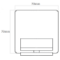 Opritor de capat pentru sina poarta culisanta 70x70 mm, otel galvanizat, argintie Opritor de capat pentru sina poarta culisanta 70x70 mm, otel galvanizat, argintie