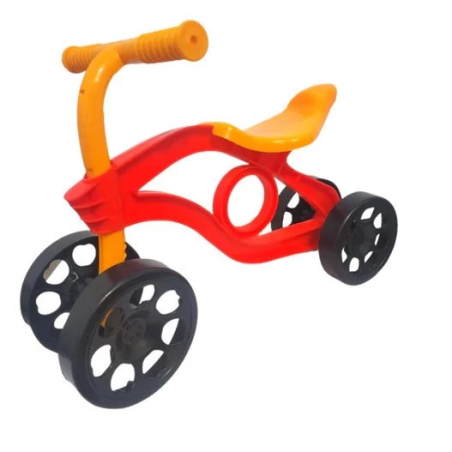 Bicicleta fara pedale pentru copii, roti duble, rosu, 48 x 38.5 x 14 cm