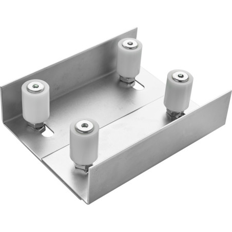 Ghidaj superior poarta culisanta, reglabil, 4 role din plastic, otel galvanizat