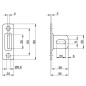 Element de fixare pentru gard, inaltime 80 mm, latime 25 mm, otel cu strat galvanizat Element de fixare pentru gard, inaltime 80 mm, latime 25 mm, otel cu strat galvanizat