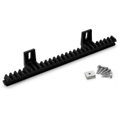Cremaliera dintata poarta, 3 bucati x 340 mm lungime, poliamida si otel, inaltime 27 mm