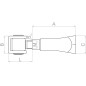 Balama reglabila M20, lungime 41-58 mm, complet galvanizata