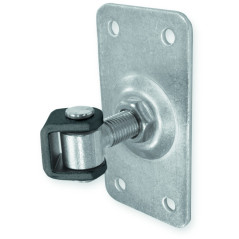 Balama reglabila zincata cu placa de prindere pe stalp, pentru porti batante, placa 75x60 mm