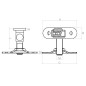 Balama reglabila cu placa 80x80 mm, filet de 16 mm, reglabila, lungime tija 45 – 65 mm, otel galvanizat Balama reglabila cu placa 80x80 mm, filet de 16 mm, reglabila, lungime tija 45 – 65 mm, otel galvanizat