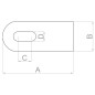 Element de balama reglabil, orificiu 20x20 mm, unghi deschidere 180 grade, lungime 120 mm, otel