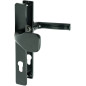 Maner cu sild usa exterior, 90 mm, pentru cilindru, stanga-dreapta, aluminiu, negru