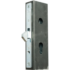 Carcasa metalica cu broasca pentru usi/porti glisante, dedicata profilului de 40x60 mm, incuietoare cu carlig