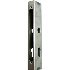 Carcasa metalica pentru broasca incastrabila, dedicata profilului de 30x50 mm, inaltime 246 mm, otel negalvanizat