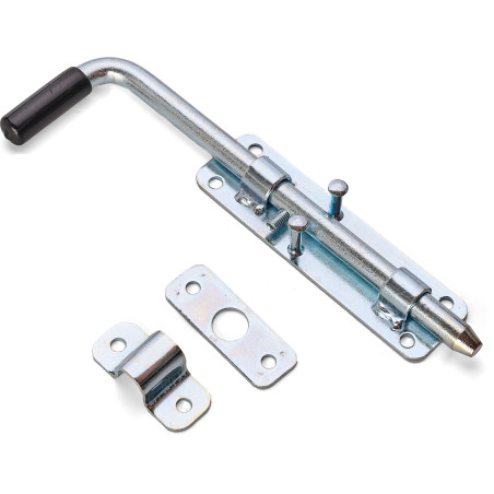 Zavor pentru usa, 420 mm, maner, inchidere reglabila, galvanizat, argintiu