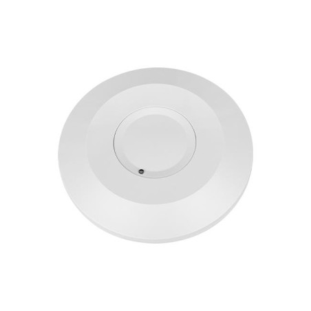 Senzor de miscare cu microunde, 2000W, raza 1-8 m, radar CW 5.8 GHz, 3/2000 LUX, unghi 360 grade, IP20, alb