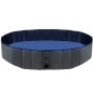 Piscina pentru caini, 160x30 cm, capacitate 600 litri, supapa scurgere, pliabila, PVC/ABS, gri