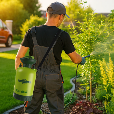 Pompa manuala de stropit, capacitate 8 litri, raza actiune 140 cm, lance 40 cm, presiune 2,76 bar