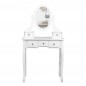 Set masa toaleta 140x80x40 cm, oglinda, scaun, 5 sertare, RESIGILAT