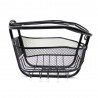 Cos pentru bicicleta, cu capac, metalic, montare frontala, 28x21x19 cm, negru