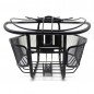Cos pentru bicicleta, cu capac, metalic, montare frontala, 28x21x19 cm, negru, RESIGILAT