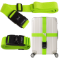 Curea cu cifru pentru valiza, reglabila 390 cm, fixare crossover, latime 5 cm, verde neon Curea cu cifru pentru valiza, reglabila 390 cm, fixare crossover, latime 5 cm, verde neon