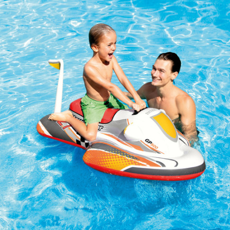 Jet ski gonflabil pentru copii, maner sustinere, maxim 40 kg, 117x77 cm, multicolor