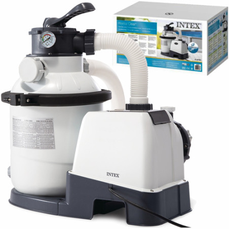 Pompa de nisip pentru piscine, capacitate 5700 l/h, cronometru incroporat, manometru, tehnologie de hidroaerare, 240V